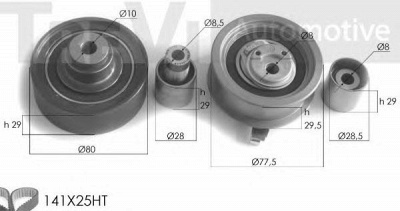 TREVI AUTOMOTIVE kd1101 -  Комплект ремня ГРМ
